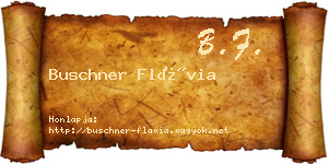 Buschner Flávia névjegykártya